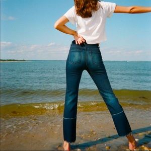 AYR Aloe straight-leg raw-hem jeans
